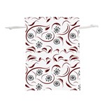Folk flowers print Floral pattern Ethnic art Lightweight Drawstring Pouch (S) Back