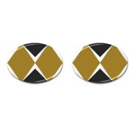 Abstract pattern geometric backgrounds   Cufflinks (Oval) Front(Pair)