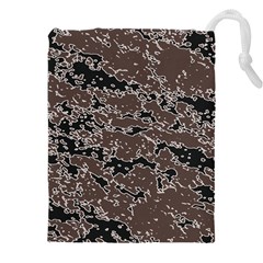 Brown And Black Abstract Vivid Texture Drawstring Pouch (4xl) by dflcprintsclothing