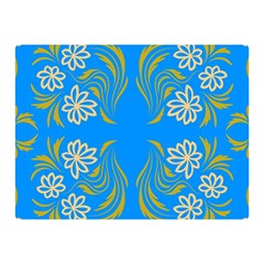 Floral Folk Damask Pattern  Double Sided Flano Blanket (mini)  by Eskimos