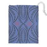 Folk flowers print Floral pattern Ethnic art Drawstring Pouch (4XL) Front
