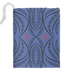 Folk flowers print Floral pattern Ethnic art Drawstring Pouch (4XL) Back