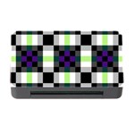 Agender Flag Plaid With Difference Memory Card Reader with CF Front