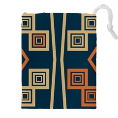 Abstract Pattern Geometric Backgrounds   Drawstring Pouch (4xl) by Eskimos