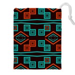 Abstract pattern geometric backgrounds   Drawstring Pouch (4XL) Front