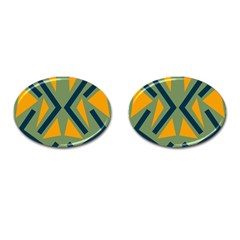 Abstract Geometric Design    Cufflinks (oval) by Eskimos