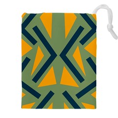 Abstract Geometric Design    Drawstring Pouch (4xl) by Eskimos