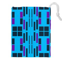 Abstract Pattern Geometric Backgrounds Drawstring Pouch (4xl) by Eskimos