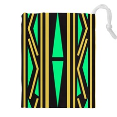 Abstract Pattern Geometric Backgrounds Drawstring Pouch (4xl) by Eskimos