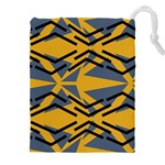 Abstract pattern geometric backgrounds Drawstring Pouch (4XL) Front