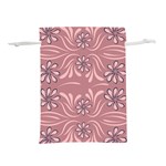 Folk flowers print Floral pattern Ethnic art Lightweight Drawstring Pouch (M) Front