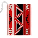 Abstract pattern geometric backgrounds  Drawstring Pouch (5XL) Back