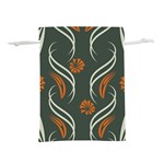 Folk flowers print Floral pattern Ethnic art Lightweight Drawstring Pouch (M) Back