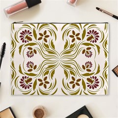 Folk Flowers Print Floral Pattern Ethnic Art Cosmetic Bag (xl) by Eskimos
