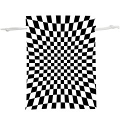 Illusion Checkerboard Black And White Pattern  Lightweight Drawstring Pouch (xl) by Nexatart