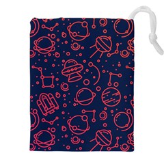 Seamless Space Pattern Drawstring Pouch (4xl) by Jancukart