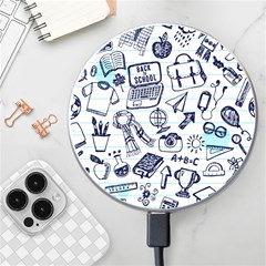 Hand-drawn-back-school-pattern Wireless Charger by Jancukart