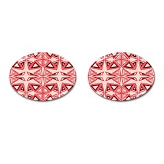 Abstract Pattern Geometric Backgrounds  Cufflinks (oval) by Eskimos
