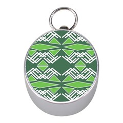 Abstract Pattern Geometric Backgrounds  Mini Silver Compasses by Eskimos