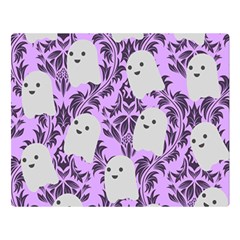 Purple Ghosts Double Sided Flano Blanket (large)  by NerdySparkleGoth
