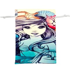 Beautifull Ariel Little Mermaid  Painting  Lightweight Drawstring Pouch (xl) by artworkshop