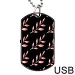 Spring Leafs Dog Tag USB Flash (Two Sides) Back