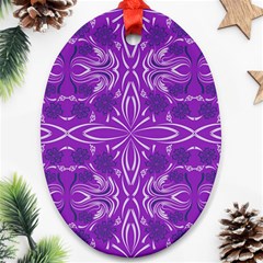 Folk Flowers Print Floral Pattern Ethnic Art Oval Ornament (two Sides) by Eskimos