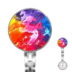 Colorful Painting Stainless Steel Nurses Watch by artworkshop