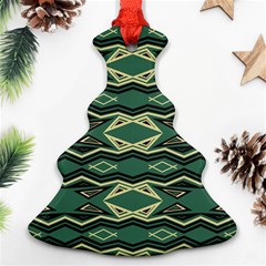 Abstract Pattern Geometric Backgrounds Christmas Tree Ornament (two Sides) by Eskimos