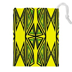 Abstract Pattern Geometric Backgrounds Drawstring Pouch (4xl) by Eskimos