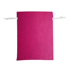 Pink Leather Leather Texture Skin Texture Lightweight Drawstring Pouch (s) by artworkshop