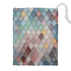 Tiles Shapes Drawstring Pouch (4xl) by artworkshop