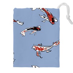 Fish Carp Koi Koi Drawstring Pouch (4xl) by artworkshop