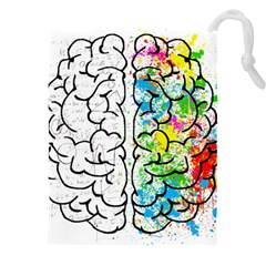 Brain-mind-psychology-idea-drawing Drawstring Pouch (4xl) by Jancukart