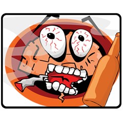 Brain Cartoon Animation Double Sided Fleece Blanket (medium)  by Jancukart