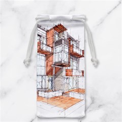 Rag-flats-onion-flats-llc-architecture-drawing Graffiti-architecture Jewelry Bag by Jancukart