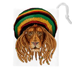 Lion Rastafari Drawstring Pouch (5xl) by Jancukart