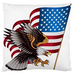 American-eagle- Clip-art Large Flano Cushion Case (two Sides) by Jancukart