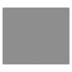 Small Soot Black And White Handpainted Houndstooth Check Watercolor Pattern Double Sided Flano Blanket (small)  by PodArtist