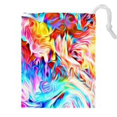 Background-drips-fluid-colorful- Drawstring Pouch (5xl) by Jancukart