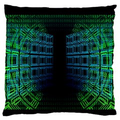 Technology-artificial-intelligence Large Flano Cushion Case (one Side) by Jancukart