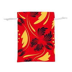 Folk Flowers Print Floral Pattern Ethnic Art Lightweight Drawstring Pouch (m) by Eskimos