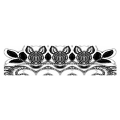 Im Fourth Dimension Black White 12 Oblong Satin Scarf (16  X 60 ) by imanmulyana