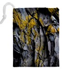 Rock Wall Crevices Geology Pattern Shapes Texture Drawstring Pouch (5XL) Back