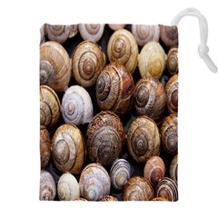 Snail Shells Pattern Arianta Arbustorum Drawstring Pouch (4xl) by artworkshop