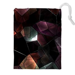 Crystals Background Designluxury Drawstring Pouch (5xl) by Jancukart