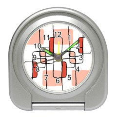 Abstract Seamless Pattern Art Travel Alarm Clock by Sapixe