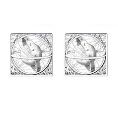 Constellations Celestial Moon Earth Cufflinks (square) by Sapixe