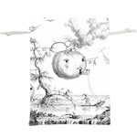 Vectors Fantasy Fairy Tale Sketch  Lightweight Drawstring Pouch (XL) Front