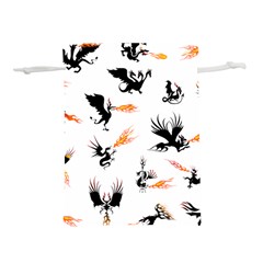Phoenix Dragon Fire Bird Lightweight Drawstring Pouch (m) by Sapixe